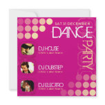 Pink Club DJ Dance Party Photo template Invitation