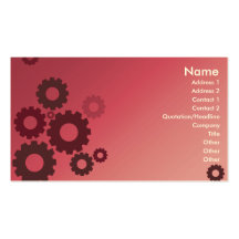 Pink Cogs - Business Business Card Templates