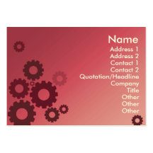 Pink Cogs - Chubby Business Card Templates