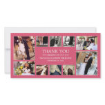 PINK COLLAGE | WEDDING THANK YOU CARD photo cards