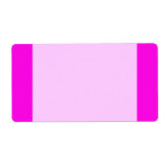 pink colour custom shipping labels