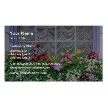Pink Colourful flowerbox flowers Business Card