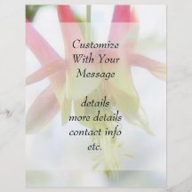 Pink Columbine Flower Custom Flyer