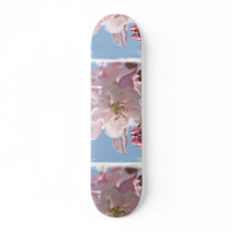 Pink Columbine Flowers Skateboard