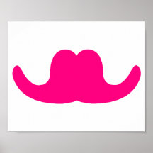 Pink Comedian Mustache Posters