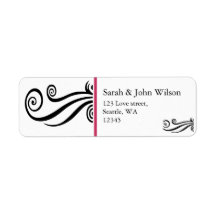 pink contemporary address labels