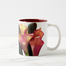 Pink Coral Callas Mugs