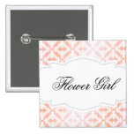 Pink & Coral Damask Flower Girl