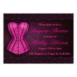 Pink Corset Lingerie Bridal Shower Invitation invitations