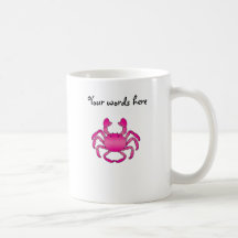 Pink crab coffee mug
