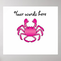 Pink crab poster