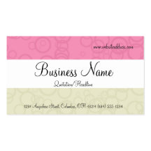 Pink & Cream Circles Business Cards