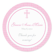 Pink Cross Address Label/Favour Sticker