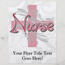 Pink Cross/Swirl Nurse Flyers