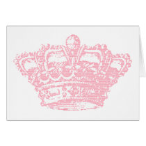 Pink Crown Greeting Card