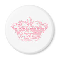 Pink Crown Fridge Magnets