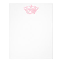 Pink Crown Personalized Letterhead