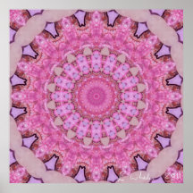 Pink Crystal star Print