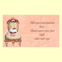 Pink Cupcake and Roses Business Profile Cards business cards