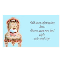Pink Cupcake and Roses Business Profile Cards Business Cards