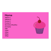 Pink Cupcake Business Cards