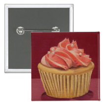 Pink Cupcake Button