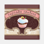 Pink Cupcake Couture Sign Logo Banner Refrigerator Magnet