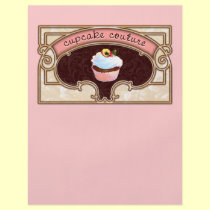Pink Cupcake Couture Vintage Style Flyer flyers