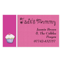 Pink cupcake kids/parent calling/profile card business card template