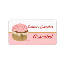 Pink Cupcake Labels
