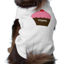 Pink Cupcake Love Dog Tee Shirt