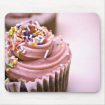 Pink cupcake mousepad