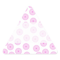 Pink Cupcake Pattern. Triangle Stickers