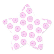 Pink Cupcake Pattern. Star Stickers