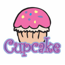 Pink Cupcake Photo Cut Outs