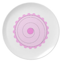 Pink Cupcake. Dinner Plates
