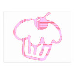 pink cupcake post card