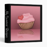 Pink Cupcake Reflection Personalized Recipe Binder