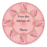 Pink Cupcake Round Sticker