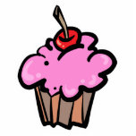 Pink Cupcake with Cherry Acrylic Cut Out