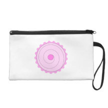 Pink Cupcake. Wristlet Clutch