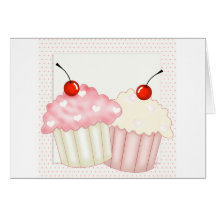 Pink Cupcakes Card