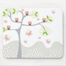 Pink Cupcakes on a Tree Mousepad