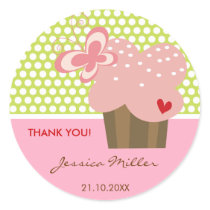 Pink Cupcakes on a Tree Thank You / Gift Sticker