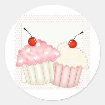 Pink Cupcakes Stickers