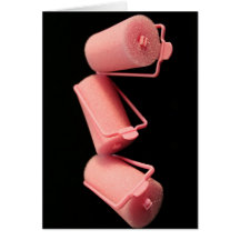 Pink Curlers Greeting Cards