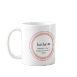 Pink custom bridesmaid bachelorette coffee mug
