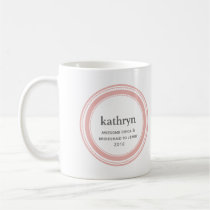 Pink custom bridesmaid bachelorette coffee mug mugs
