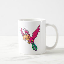 pink cute parrot coffee mugs