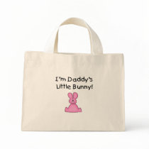 Pink Daddy's Little Bunny T-shirts and Gifts Canvas Bags